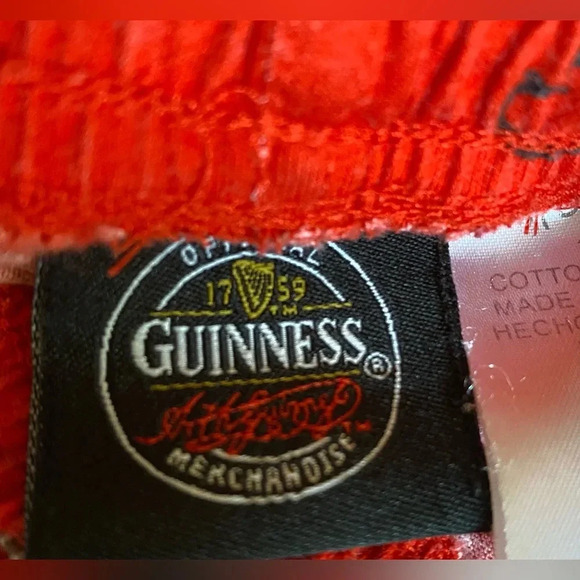 GUINNESS fleece pajama pants 2 pockets elastic waistband drawstring size L 36-38 - Picture 5 of 9